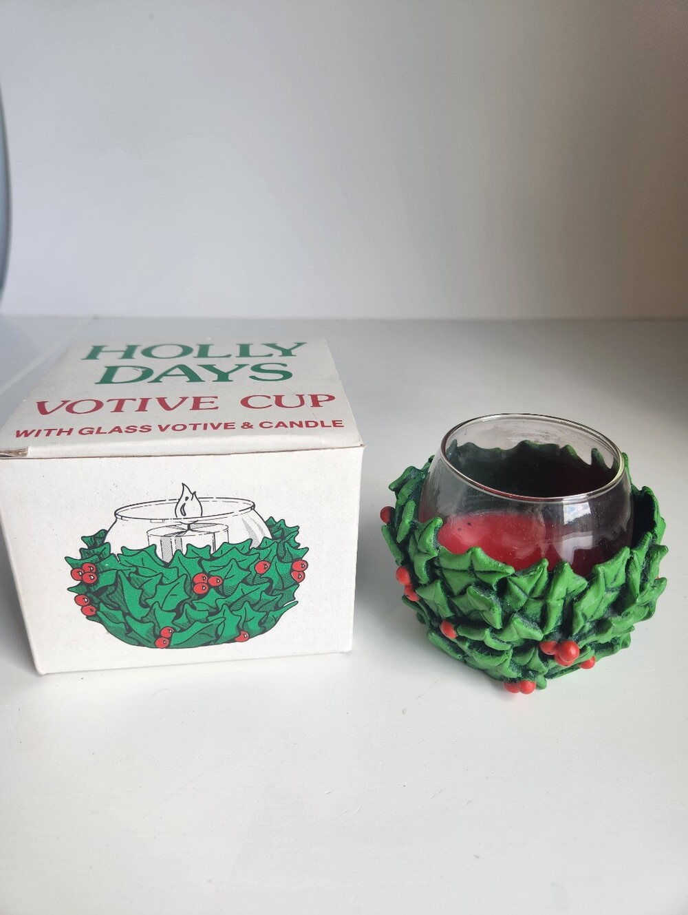 Dept 56 Holly Days Mistletoe Holly Votive Candle Holder Department 56 Vintage
